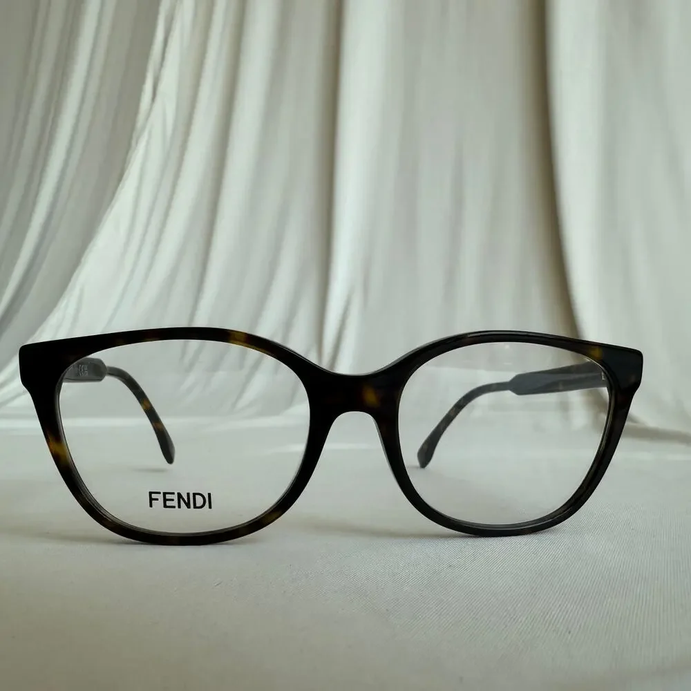 Fendi FE50059I Eyeglasses - Dark Havana Tortoiseshell, Made in Italy